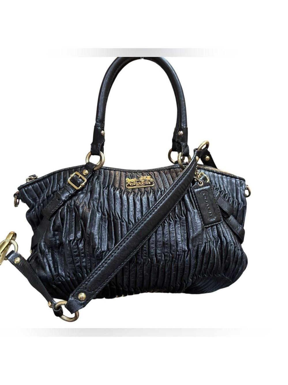 Coach Madison Gathered Leather Sophia Satchel with dust bag